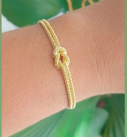 Double Mesh Bracelet with Knot