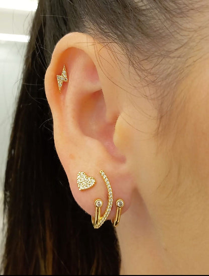 Pavé Lightning Bolt Earring