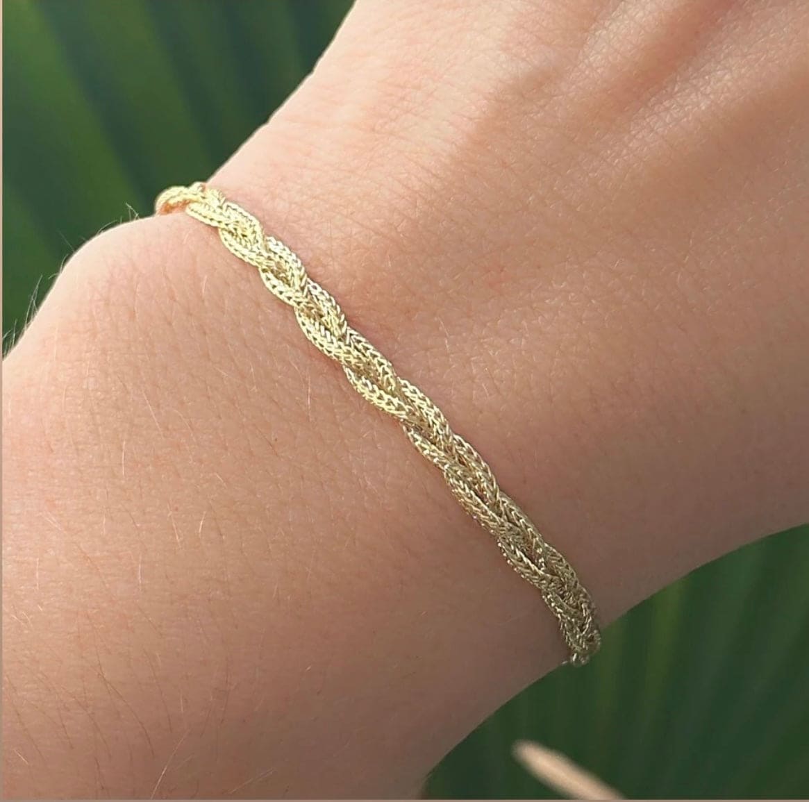 Bracelet 3 fine braided strands 17cm 9399