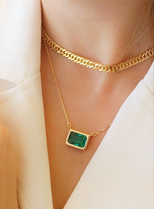 Curb Chain Necklace, 30 + 10 cm