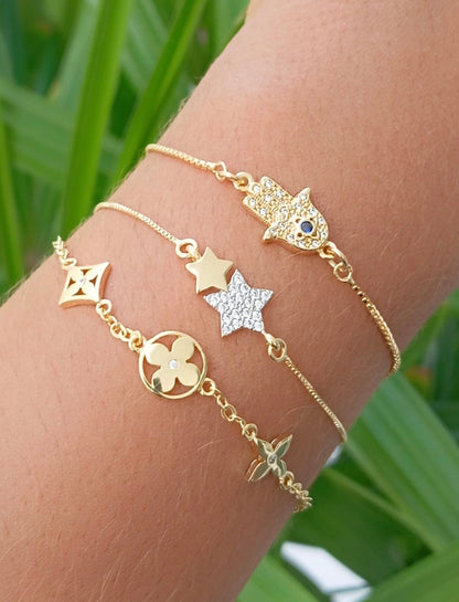 Three-Charm Chain Bracelet