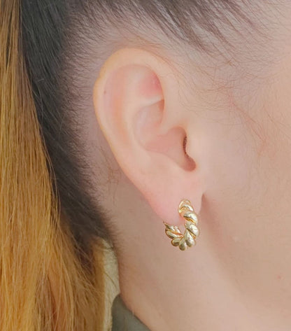 Braided Tube Hoop Earring