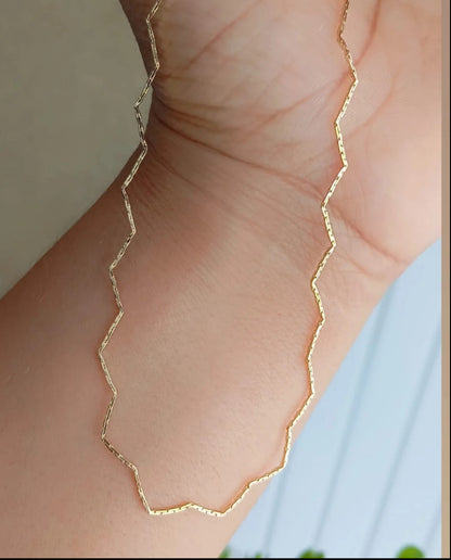 Thin Zigzag Necklace 40CM