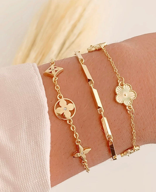 Three-Charm Chain Bracelet