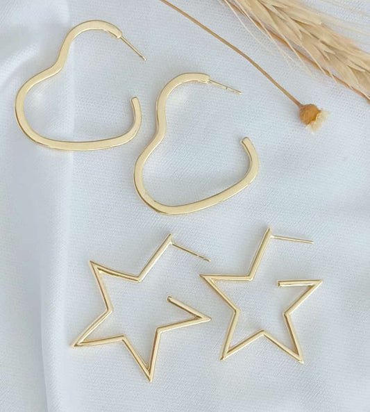 Smooth star hoop earring 9250