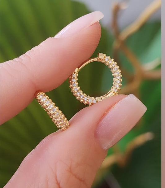 Pave Hoop earring 8060