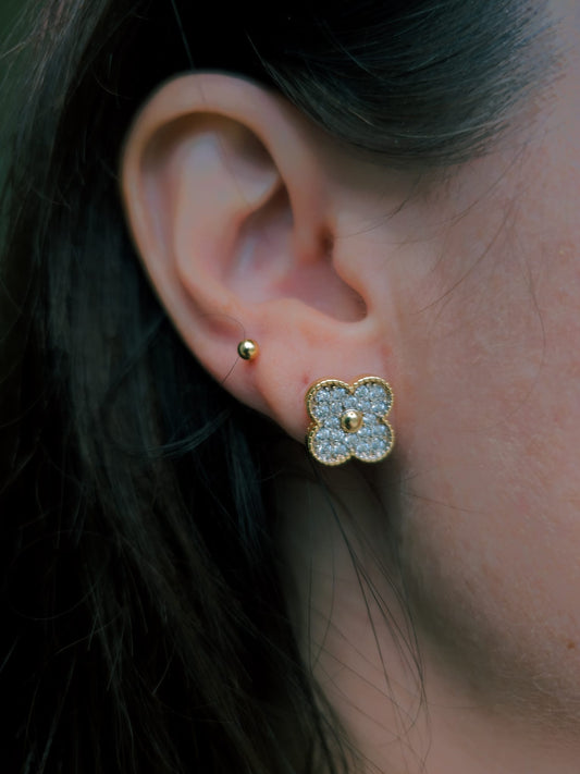 Four-Petal Flower Earrings