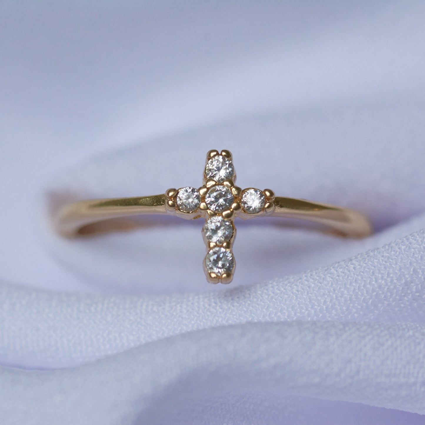 Cross zirconia ring 9089