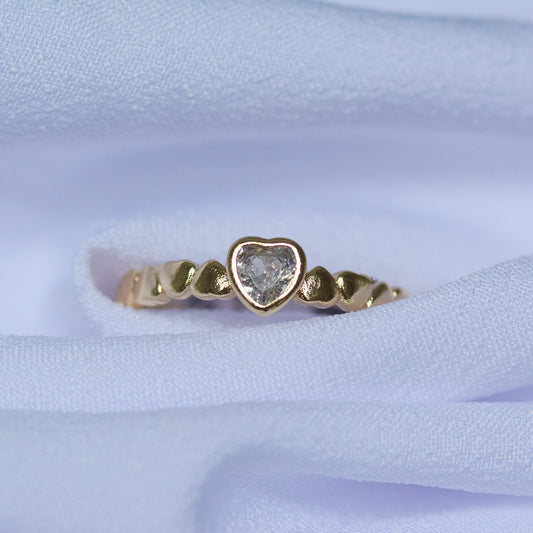 Solitaire hearts Ring 9357